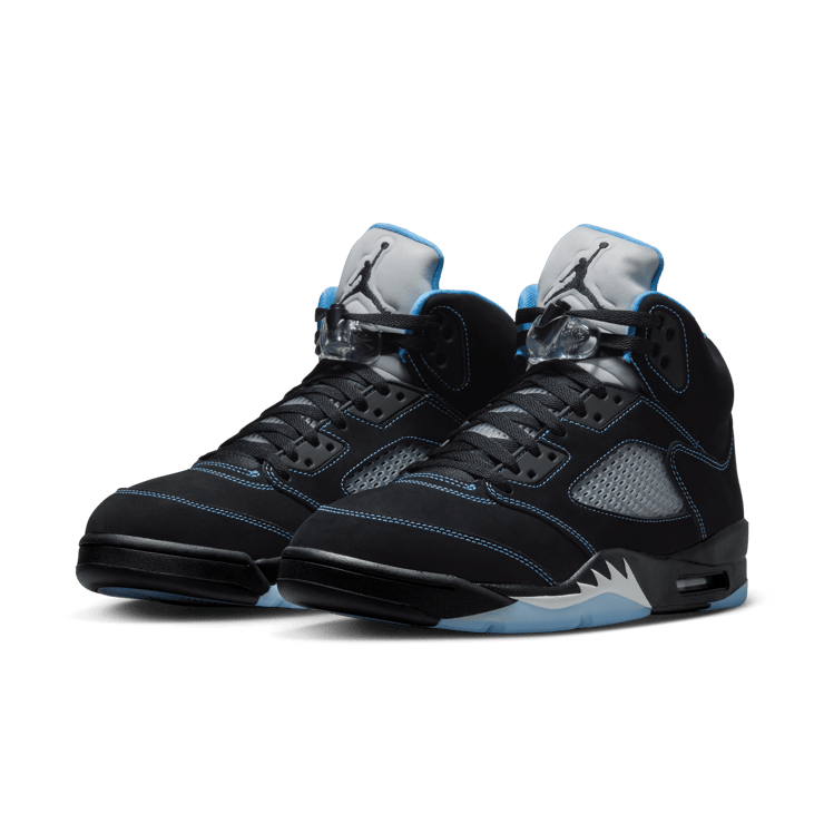 Air Jordan 5 Retro Black University Blue Angle 4