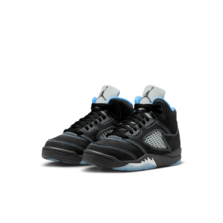 Air Jordan 5 Retro Black University Blue (PS) Angle 4