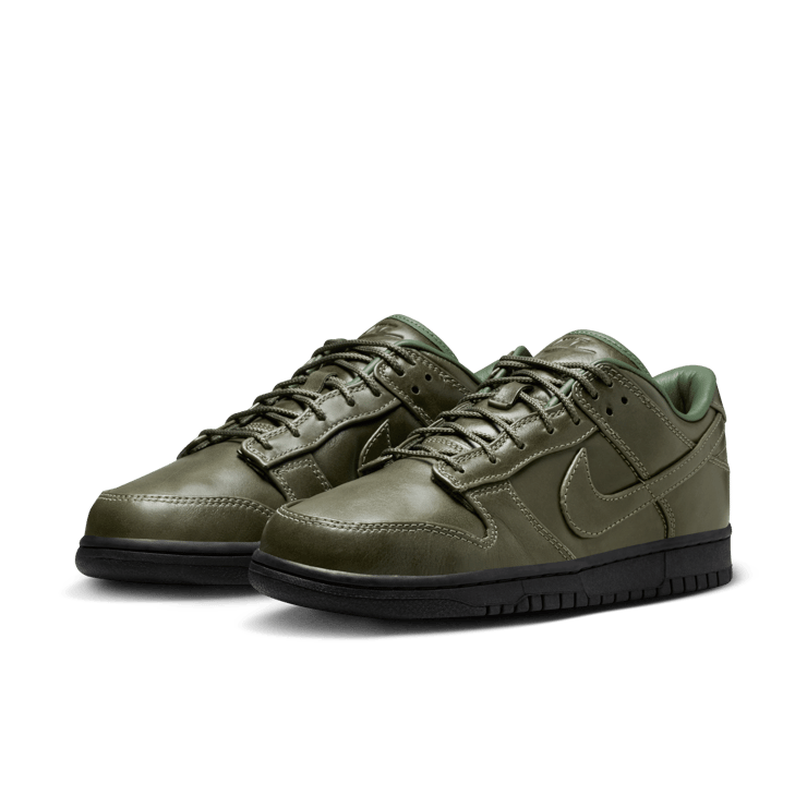 Nike Dunk Low Dress Shoe Olive Angle 2