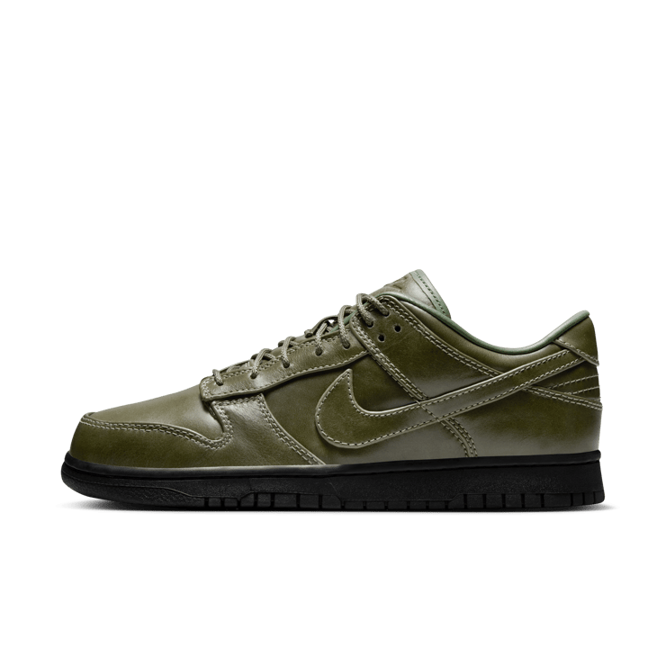 Nike Dunk Low Dress Shoe Olive Angle 4