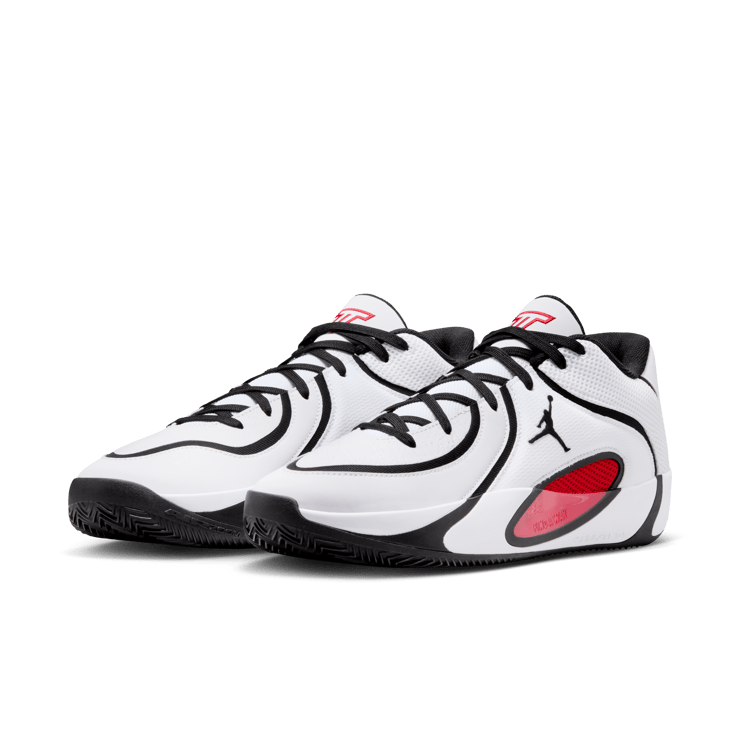 Jordan Tatum 4 White University Red  Angle 3