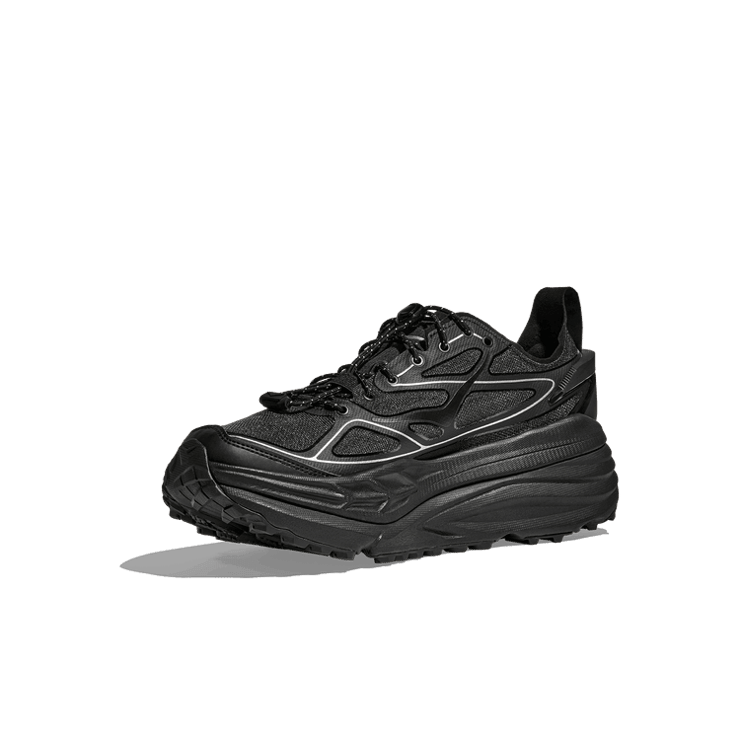 Hoka One One Stinson One7 Black Silver Angle 1