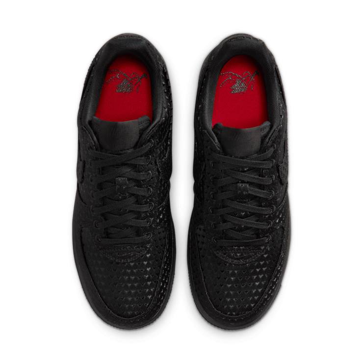 Nike Air Force 1 Low Valentine's Day Triple Black Angle 5