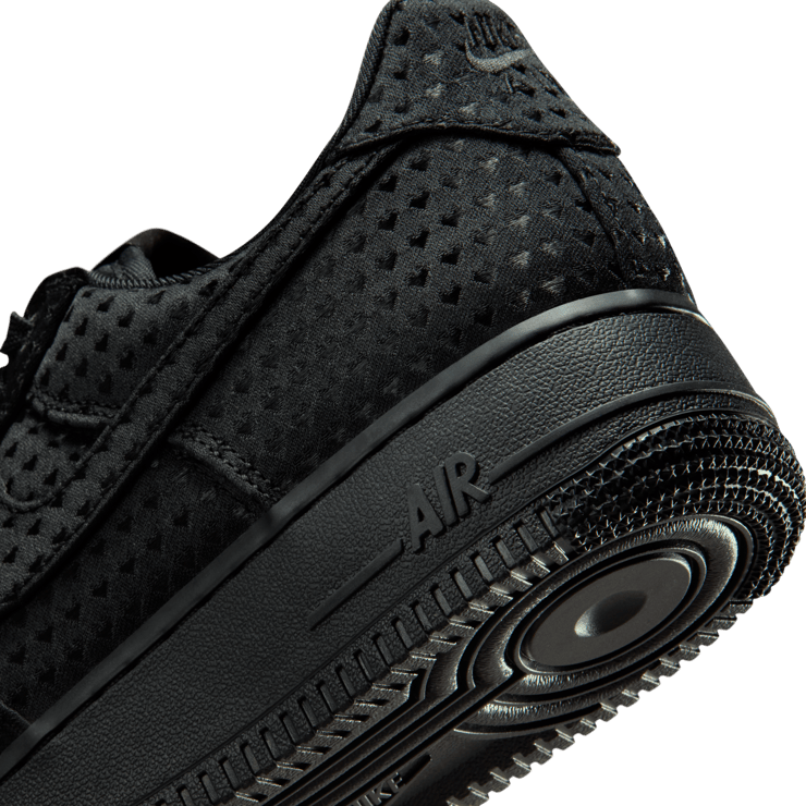 Nike Air Force 1 Low Valentine's Day Triple Black Angle 8