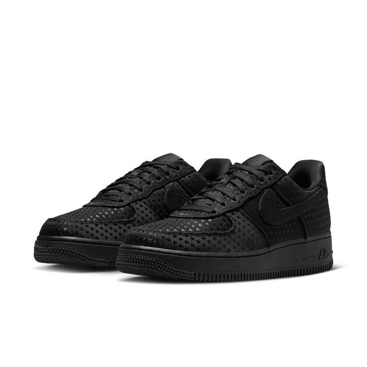 Nike Air Force 1 Low Valentine's Day Triple Black Angle 4