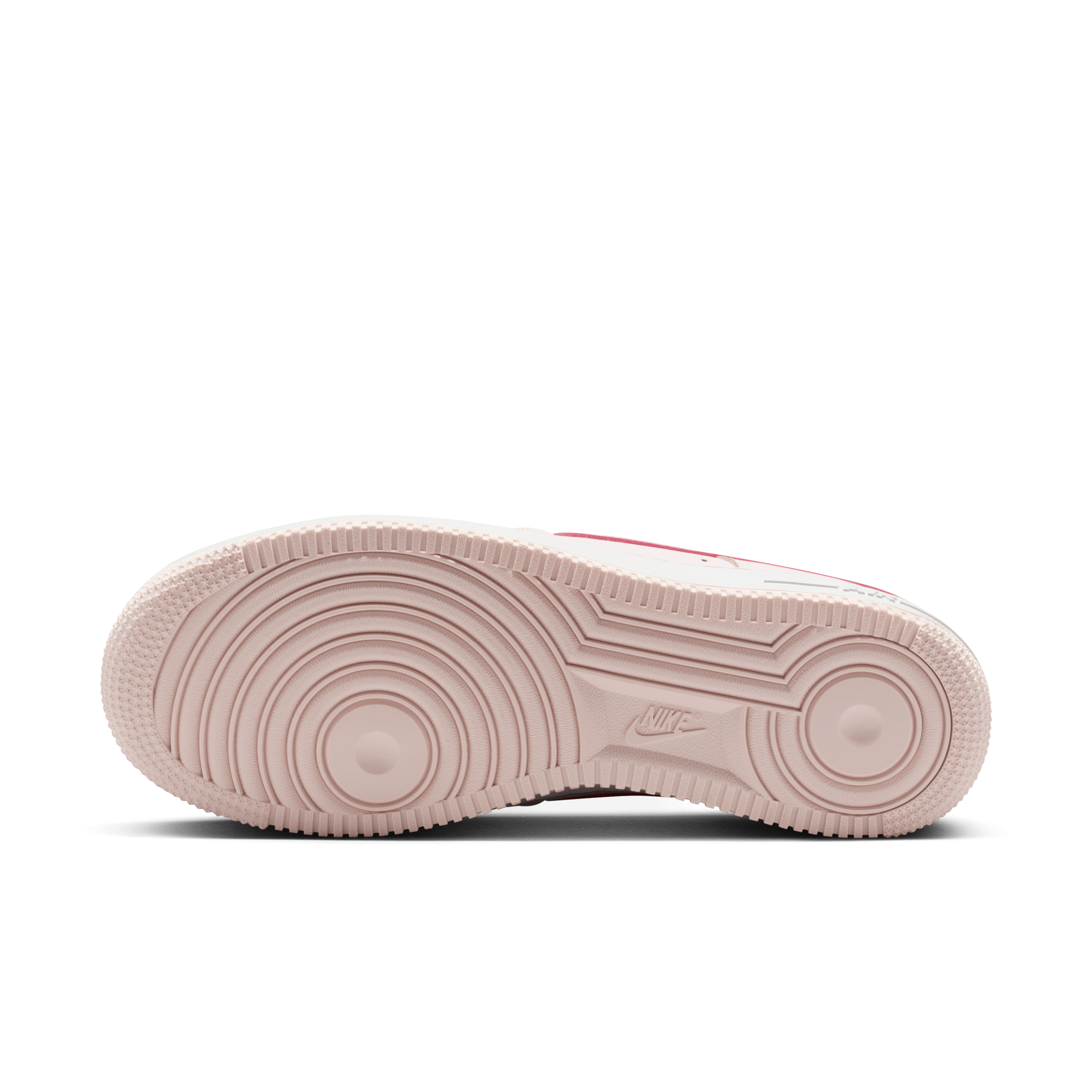 white nikes with pink soles