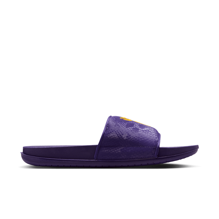 Nike Kobe Offcourt Slide Purple University Gold Angle 1