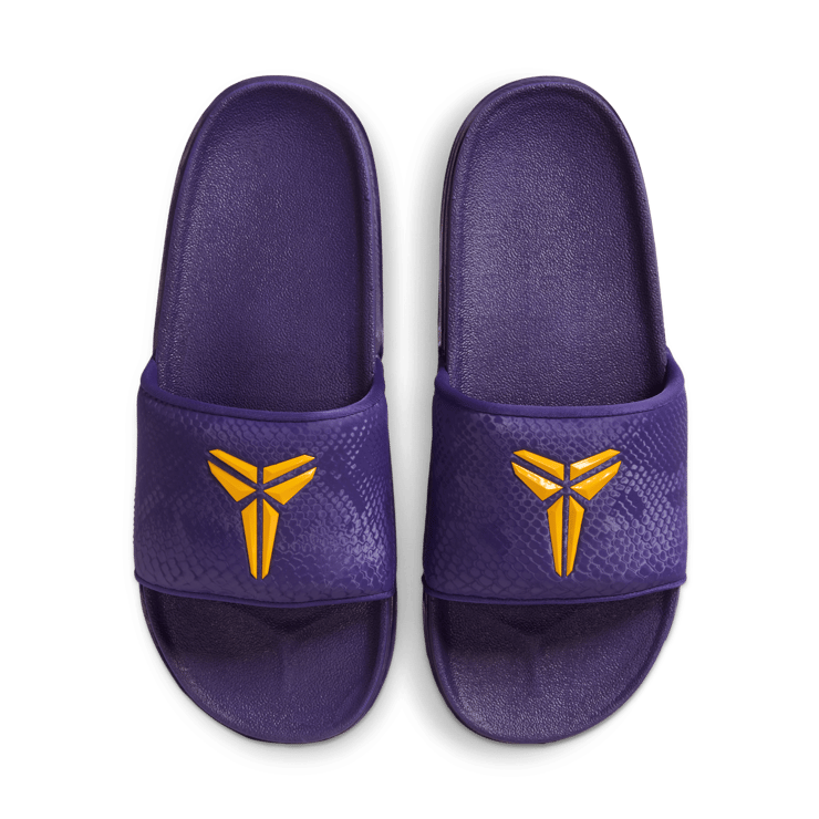Nike Kobe Offcourt Slide Purple University Gold Angle 3