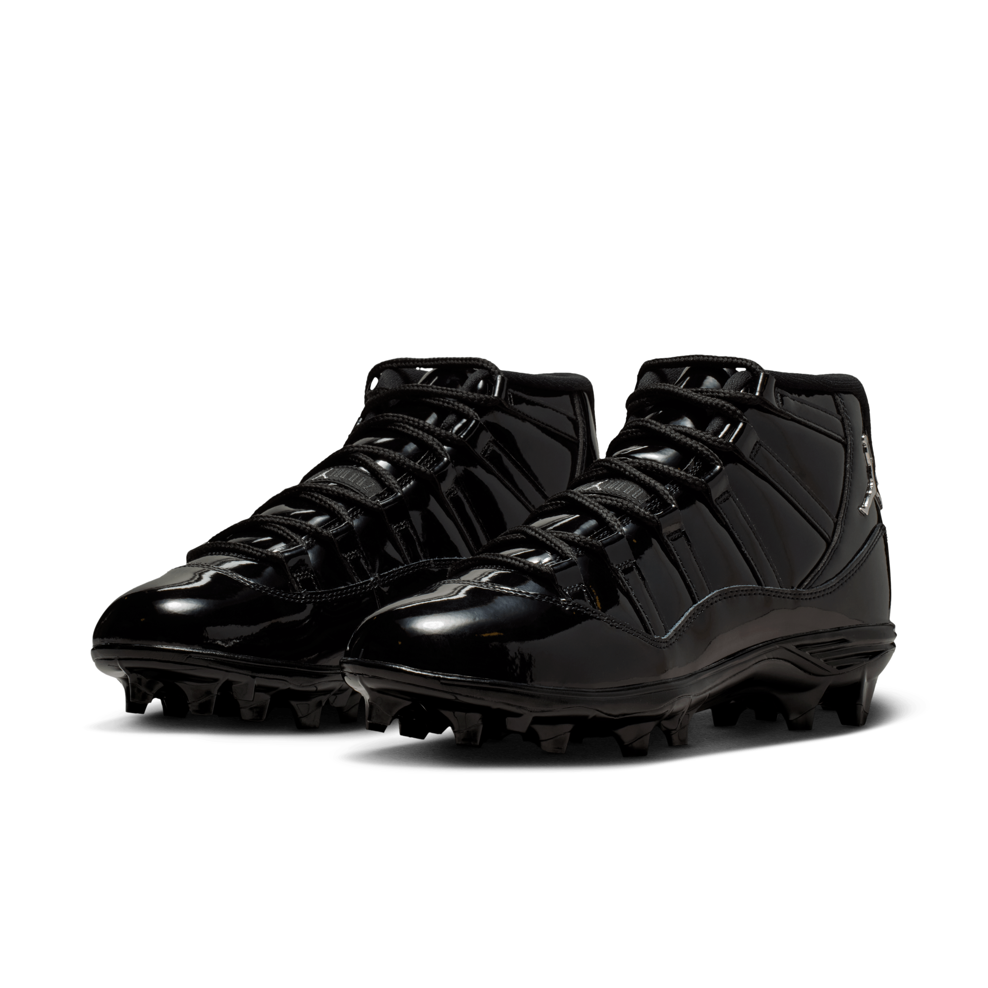 jordan 11 cleats low black