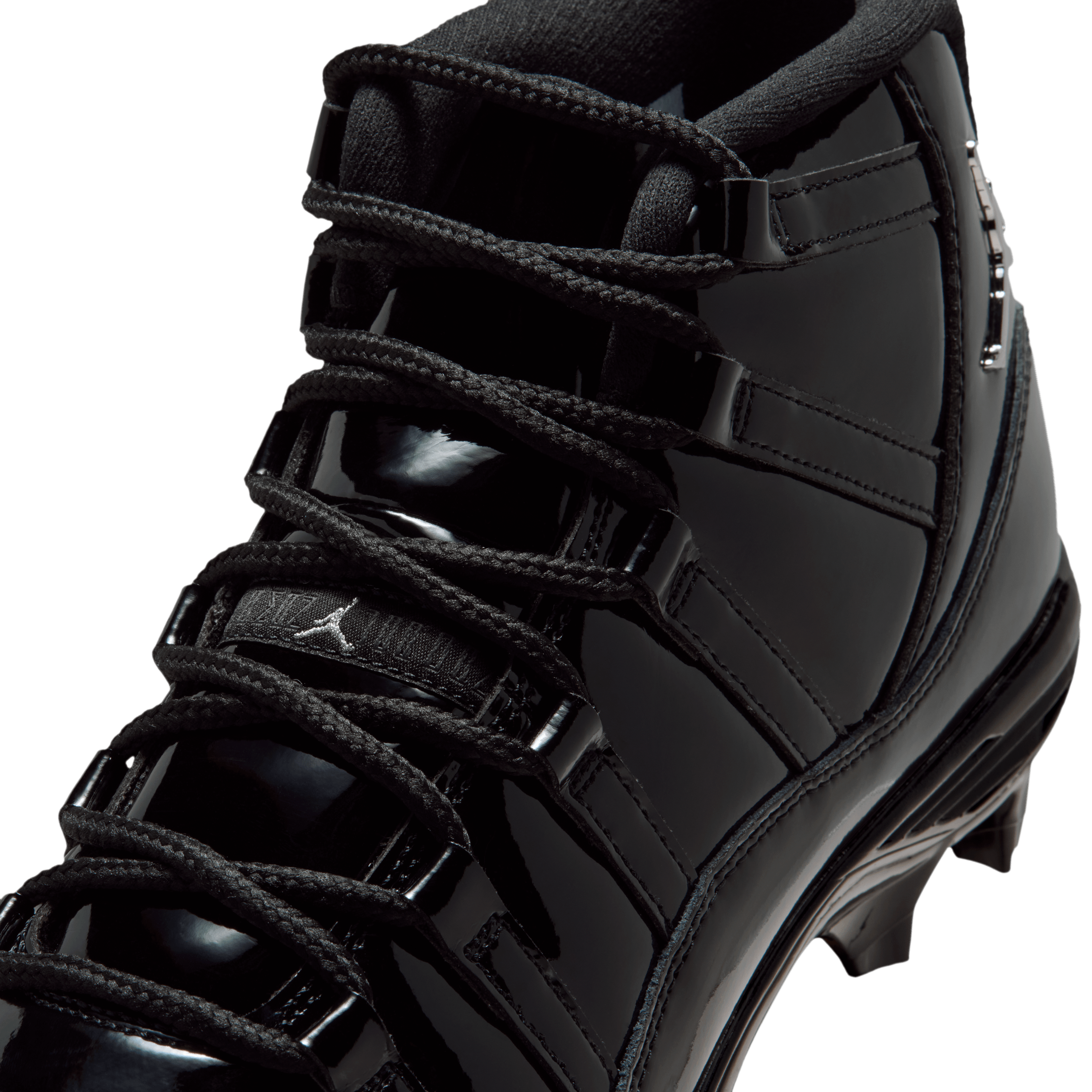 jordan 11 cleats low black