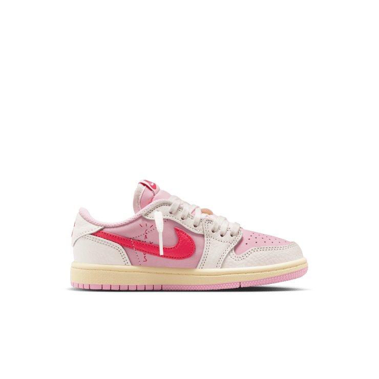 Air Jordan 1 Retro Low OG Travis Scott Sail Tropical Pink (PS) Angle 1