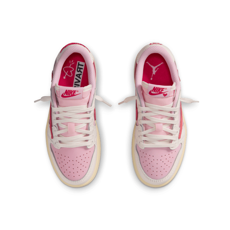 Air Jordan 1 Retro Low OG Travis Scott Sail Tropical Pink (PS) Angle 2