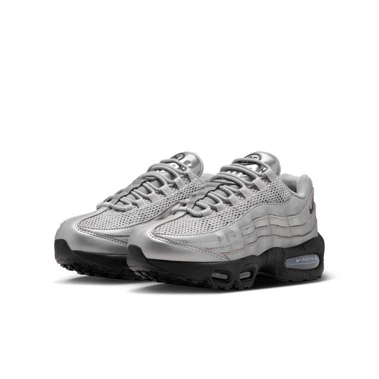 Nike Air Max 95 Big Bubble Total 90 Metallic Silver (GS) Angle 4