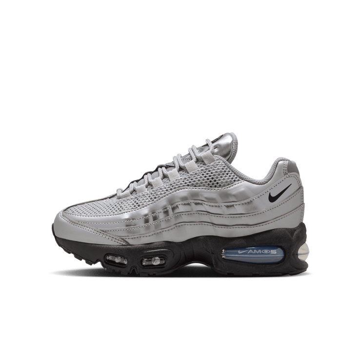 Nike Air Max 95 Big Bubble Total 90 Metallic Silver (GS) Angle 2