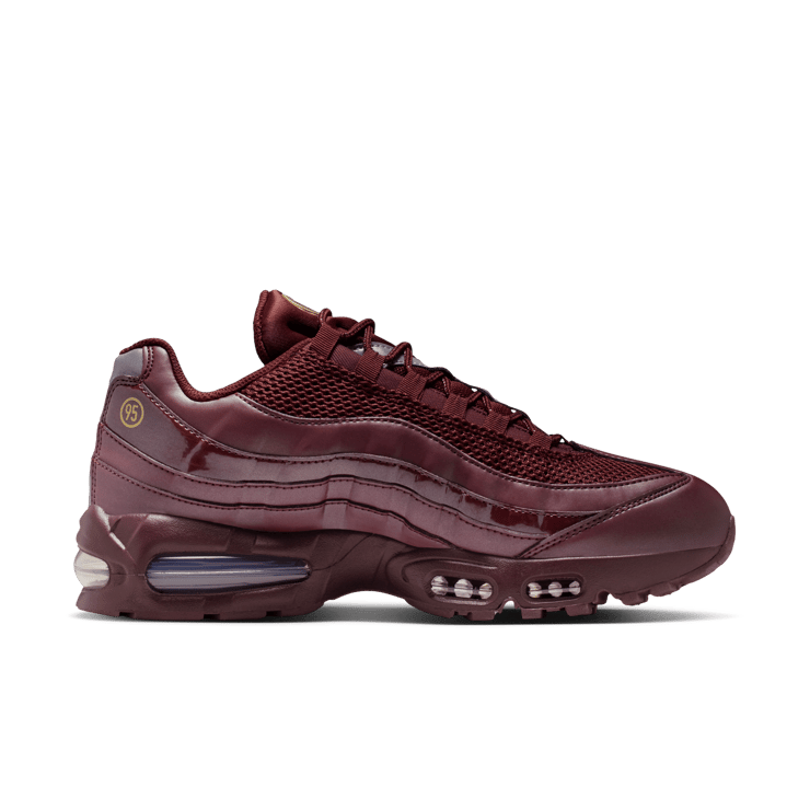 Nike Air Max 95 Big Bubble Total 90 Burgundy Crush Angle 1