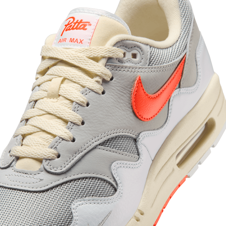 Nike Air Max 1 Waves Patta White Hyper Crimson Angle 6