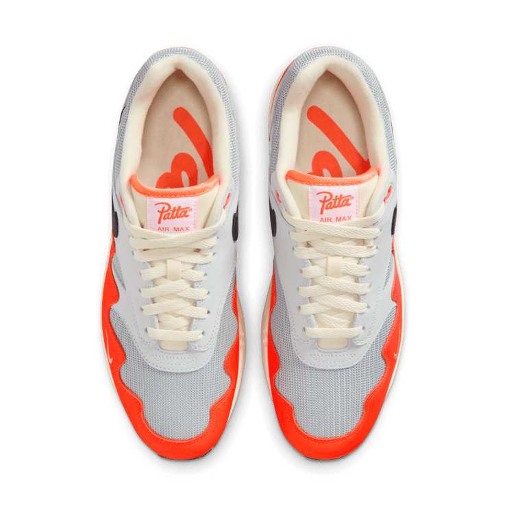Nike Air Max 1 Waves Patta Pure Platinum Hyper Crimson Angle 0