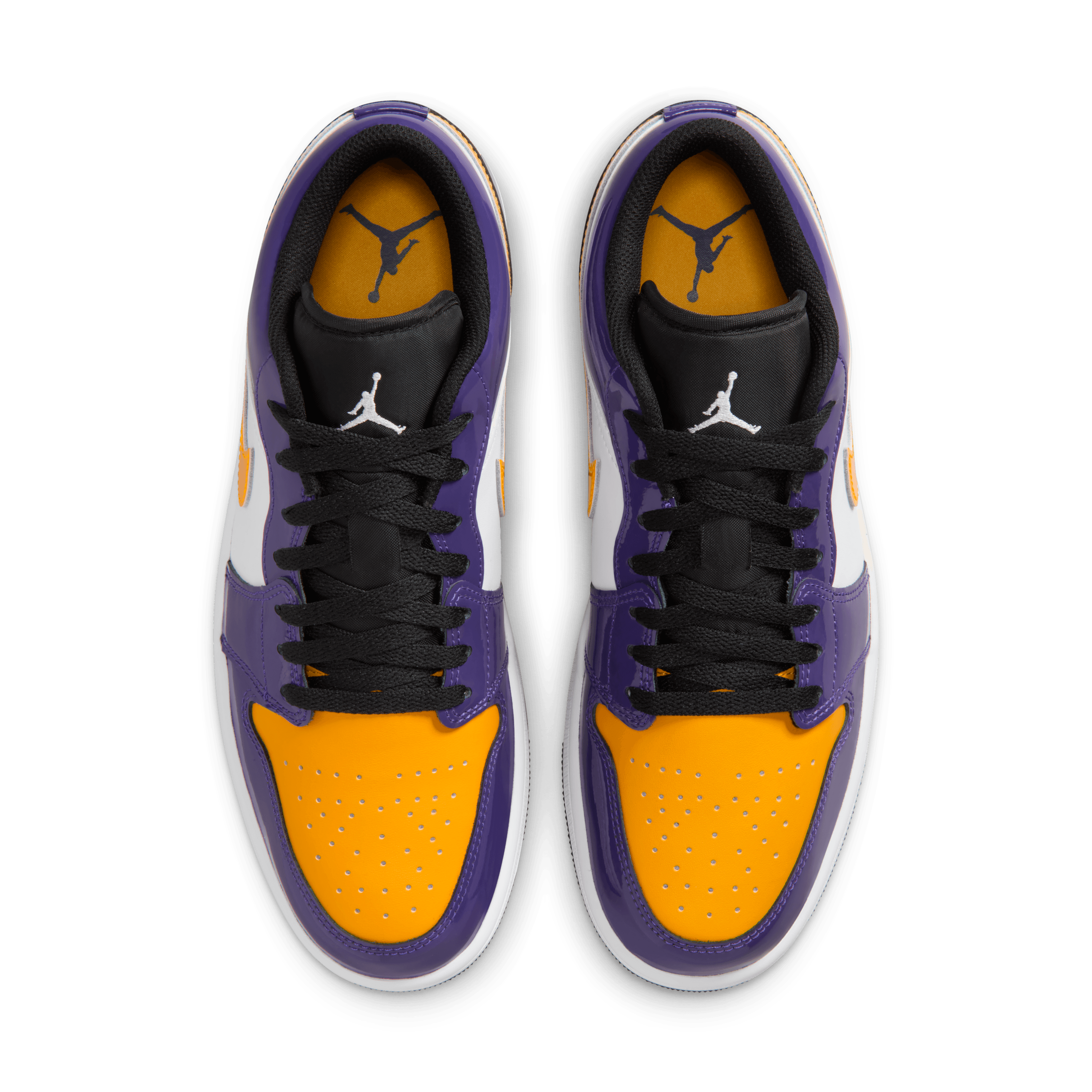 purple & yellow jordans