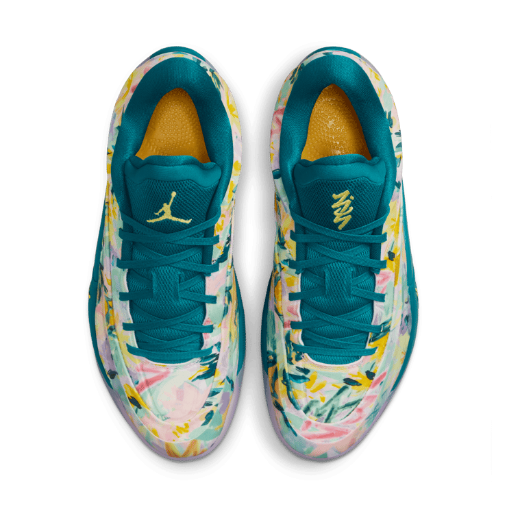 Jordan Zion 4 Tropical Teal Angle 3