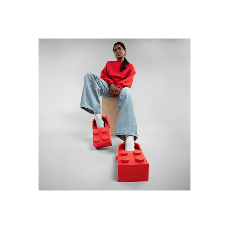 Crocs Brick Clog LEGO Red Angle 3