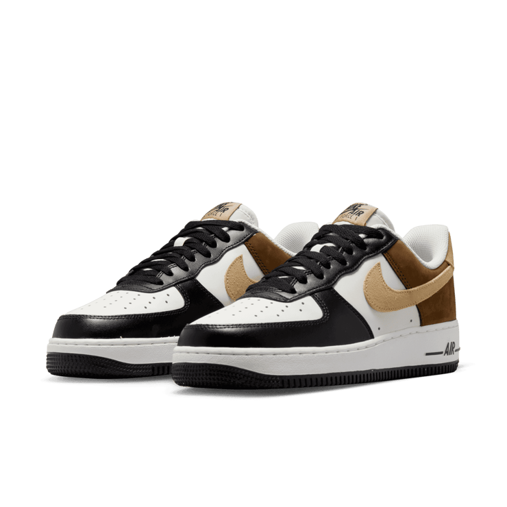 Nike Air Force 1 Low White Black Brown Angle 2