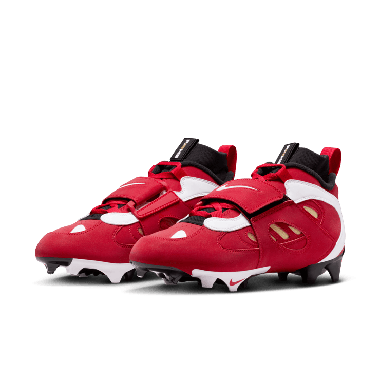 Nike Air Diamond Turf 2 TD Fire Red  Angle 5