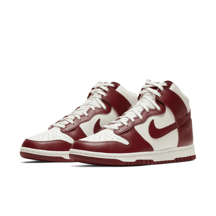 Nike Dunk High Sail Team Red (W) Angle 2