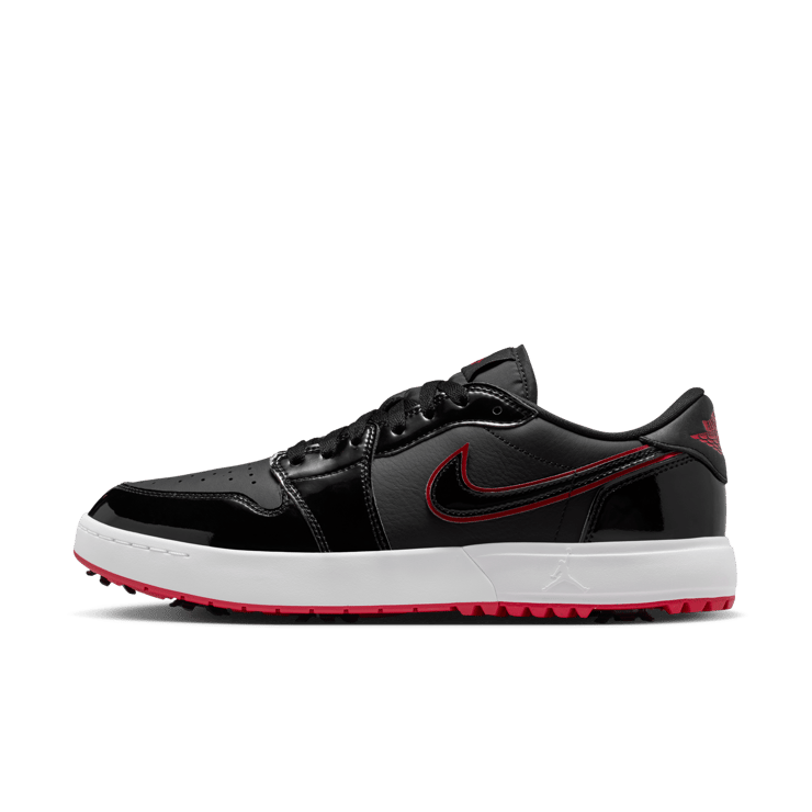 Air Jordan 1 Retro Low Golf Bred Black Patent Angle 0