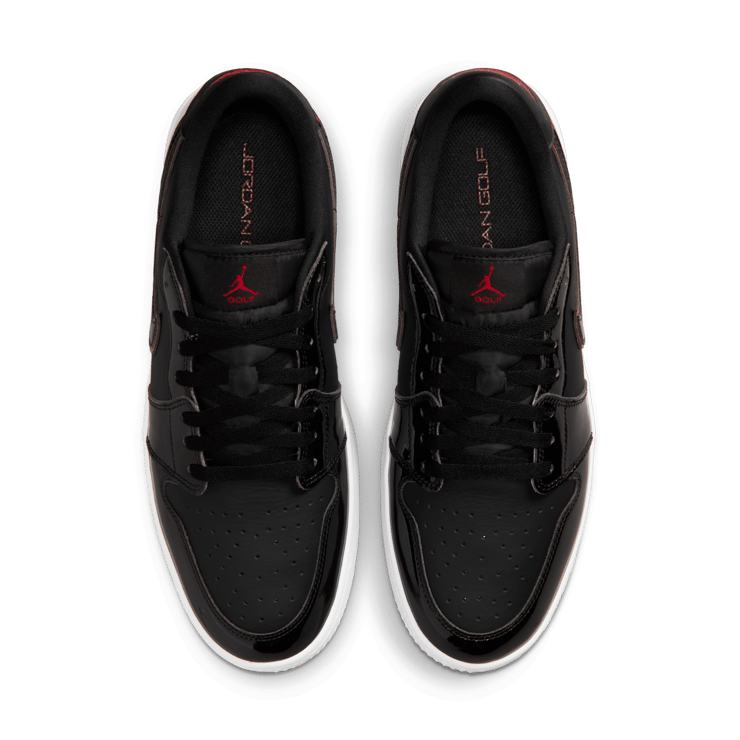 Air Jordan 1 Retro Low Golf Bred Black Patent Angle 3