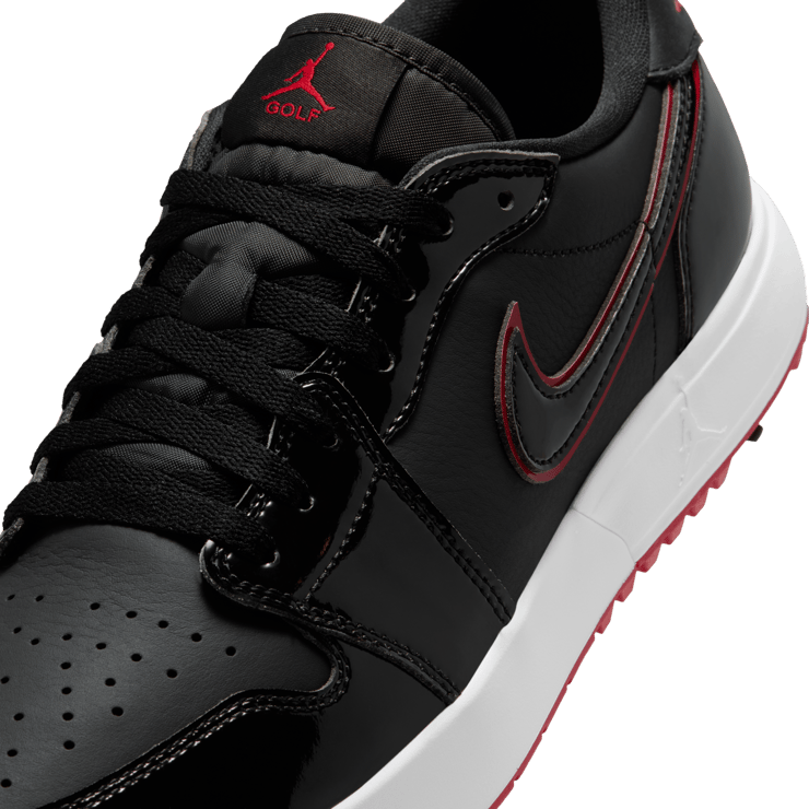 Air Jordan 1 Retro Low Golf Bred Black Patent Angle 7