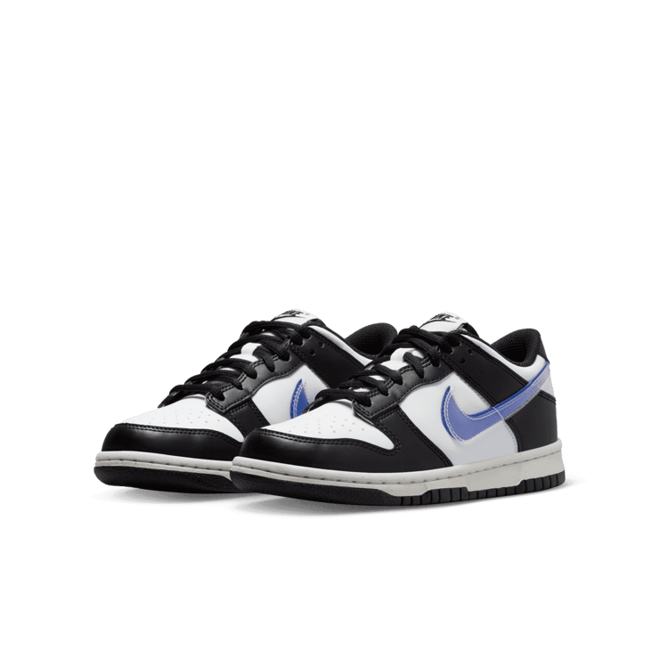 Nike Dunk Low NN TPU Swoosh White Black Royal (GS) Angle 2