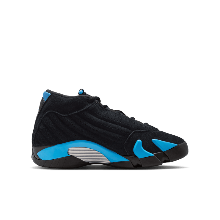 Air Jordan 14 Black University Blue (GS) Angle 2