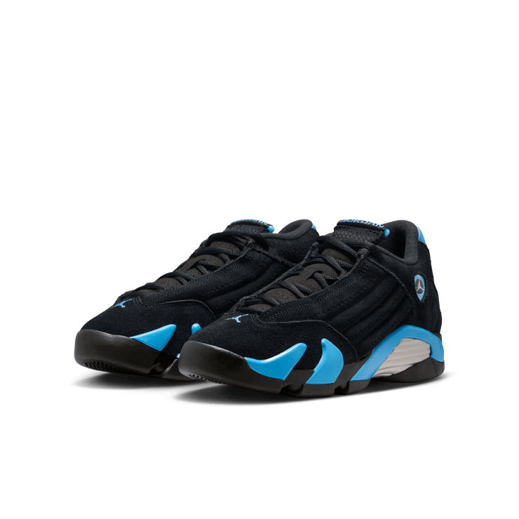Air Jordan 14 Black University Blue (GS) Angle 4