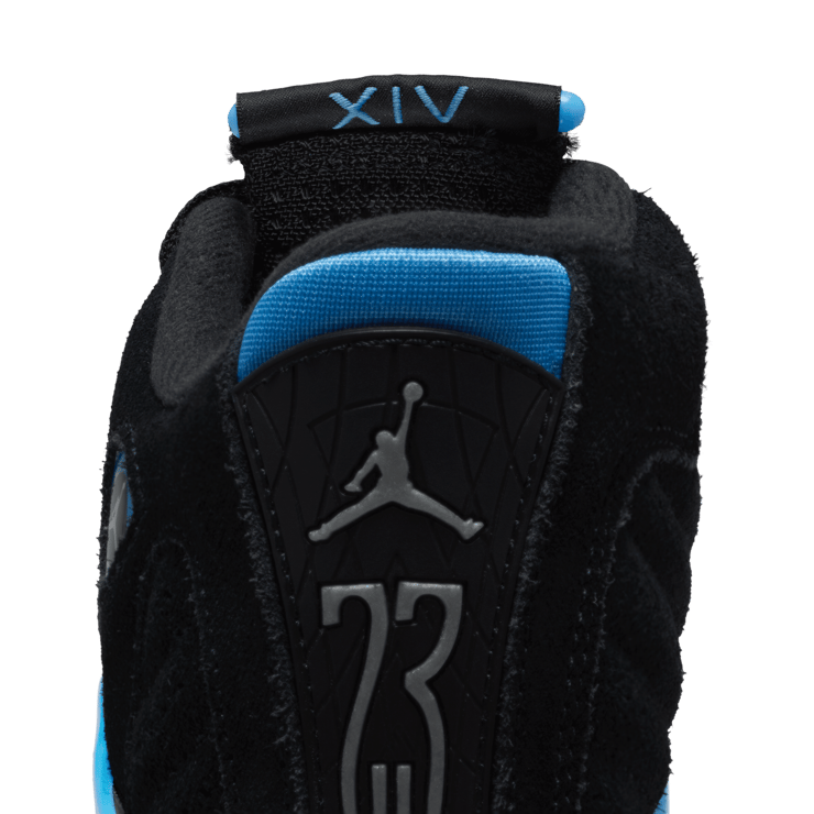 Air Jordan 14 Black University Blue (GS) Angle 8