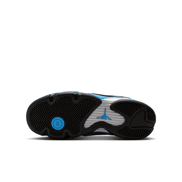 Air Jordan 14 Black University Blue (GS) Angle 1