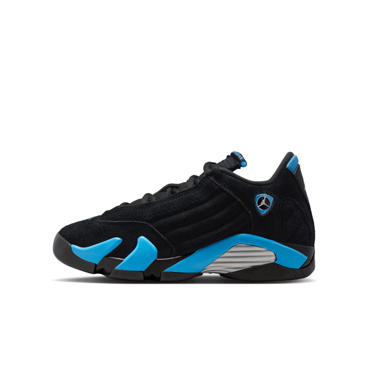 Air Jordan 14 Black University Blue (GS) Angle 0