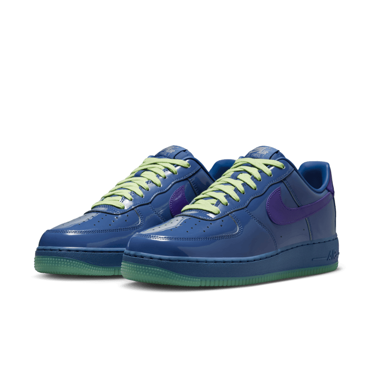 Nike Air Force 1 Low Patent Leather Mystic Navy Angle 4