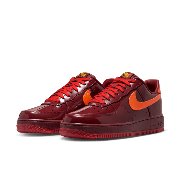 Nike Air Force 1 Low Patent Leather Dark Team Red Angle 4