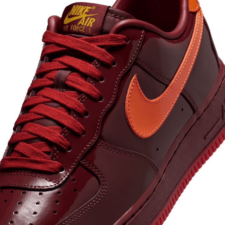 Nike Air Force 1 Low Patent Leather Dark Team Red Angle 6
