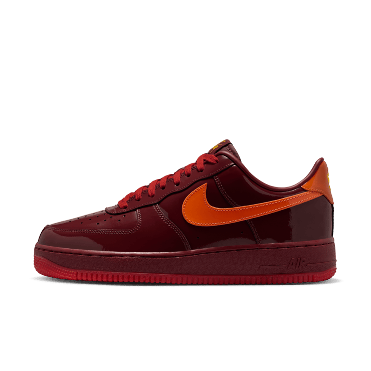 Nike Air Force 1 Low Patent Leather Dark Team Red Angle 0