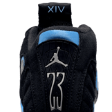 Air Jordan 14 Black University Blue (PS) Angle 8