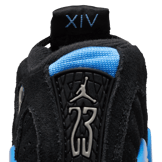 Air Jordan 14 Black University Blue (TD) Angle 7