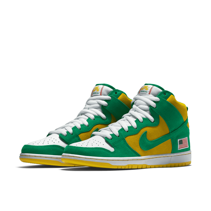 Nike SB Dunk High Oakland Athletics Angle 2