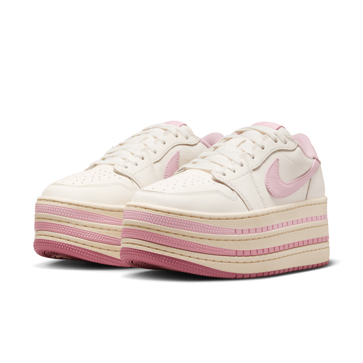 Air Jordan 1 Triple Stack Pale Ivory Pink (W) Angle 2