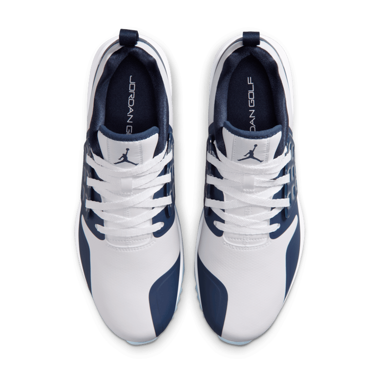 Air Jordan Grind Golf White Midnight Navy Angle 3