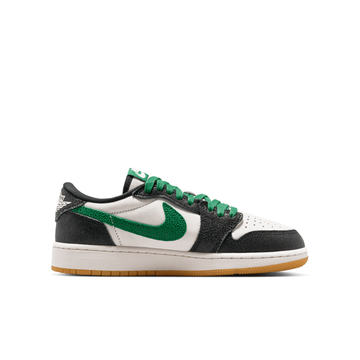 Air Jordan 1 Retro Low OG Phantom Pine Green (GS) Angle 2