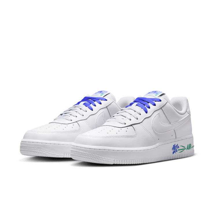 Nike Air Force 1 Low Blue Flower (W) Angle 4