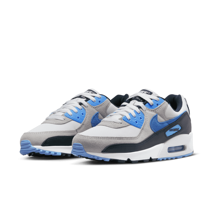 Nike Air Max 90 White University Blue Dark Obsidian Angle 2