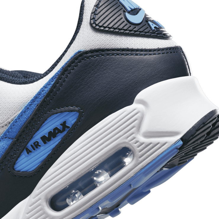 Nike Air Max 90 White University Blue Dark Obsidian Angle 5