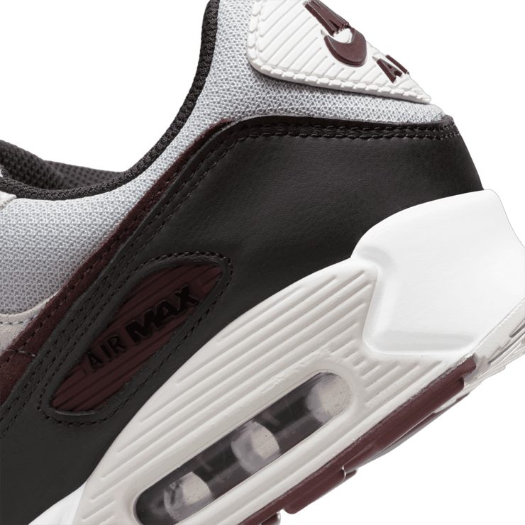 Nike Air Max 90 Wolf Grey Burgundy Crush Angle 5